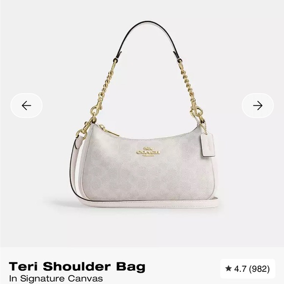 Coach Women's White/Cream Shoulder Bag - Picture 8 of 8